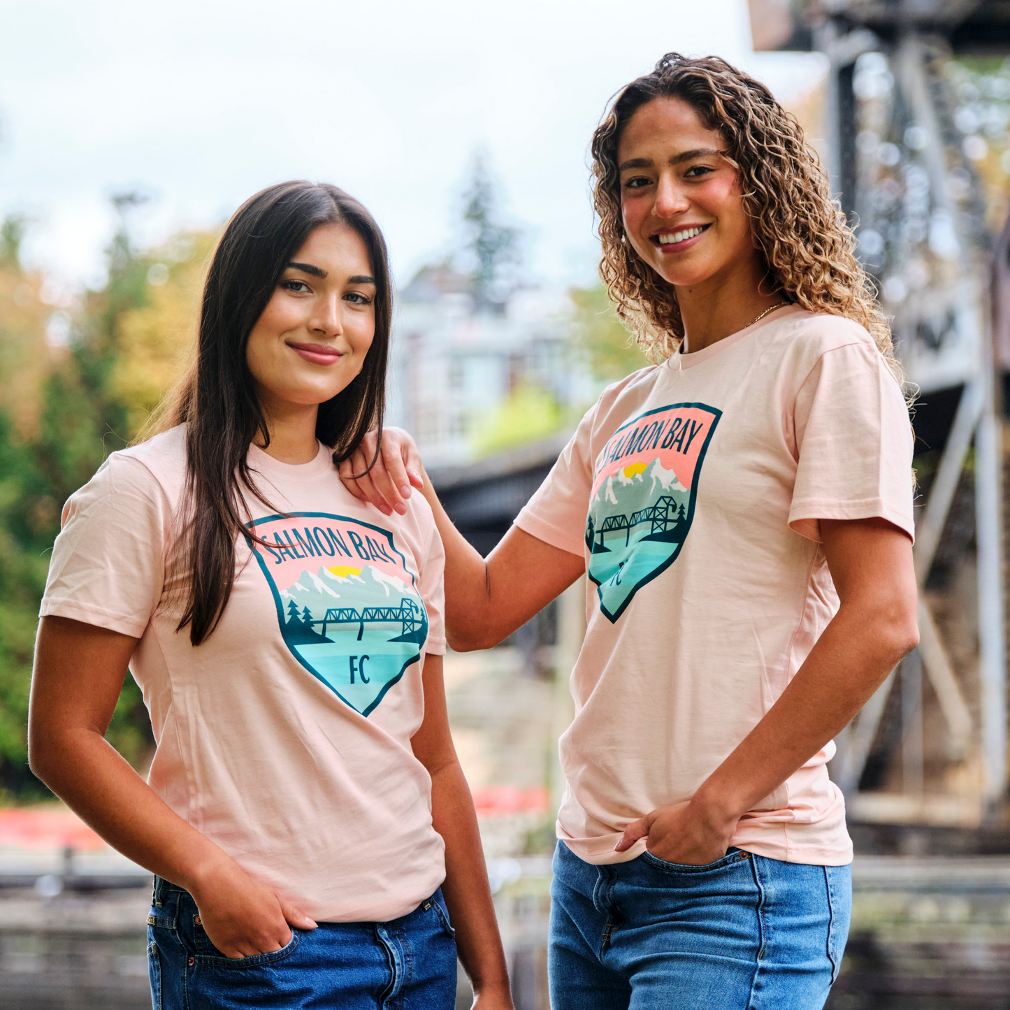 Salmon Bay FC Crest Salmon T-shirt