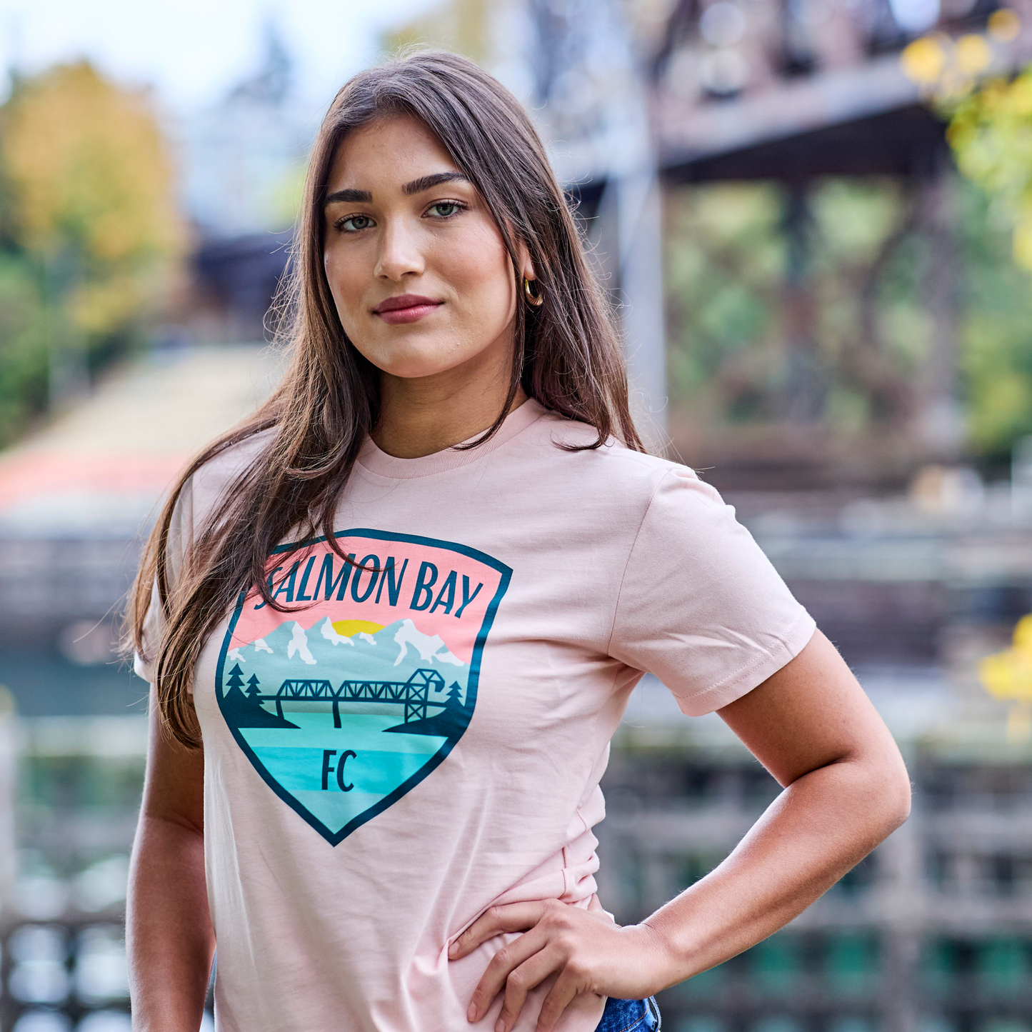 Salmon Bay FC Crest Salmon T-shirt