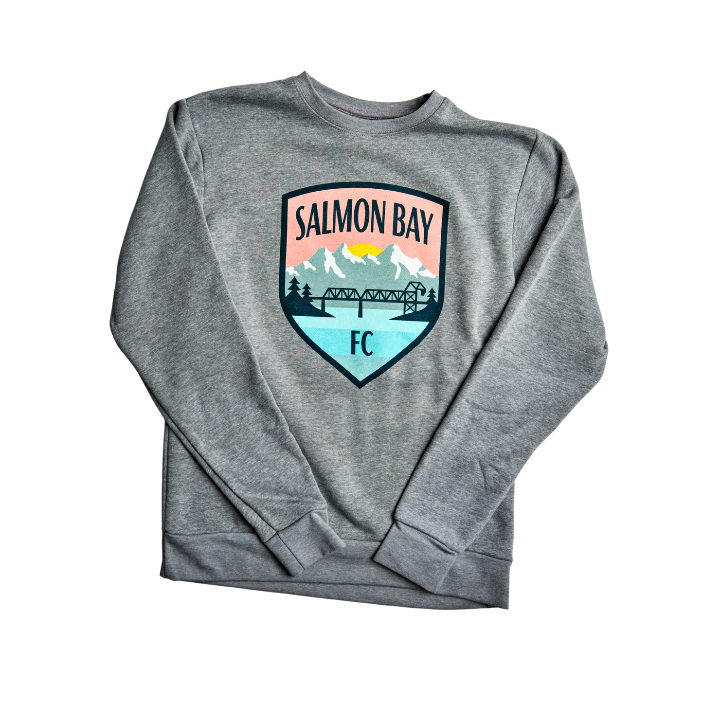 Salmon Bay FC Crest Grey Crewneck
